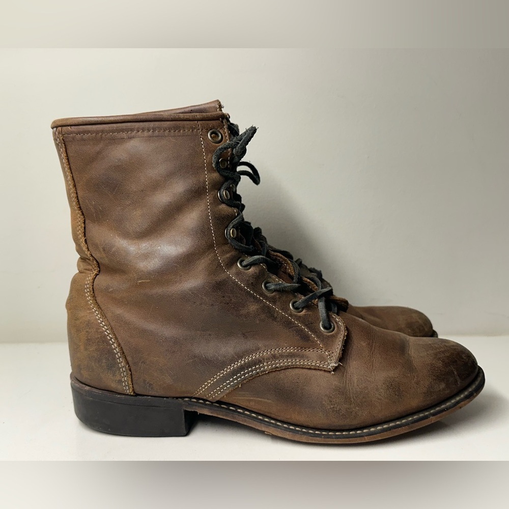 Laredo Spellbound Lace Up Ankle Boots Brown Women’s Size 10 Made In The USA